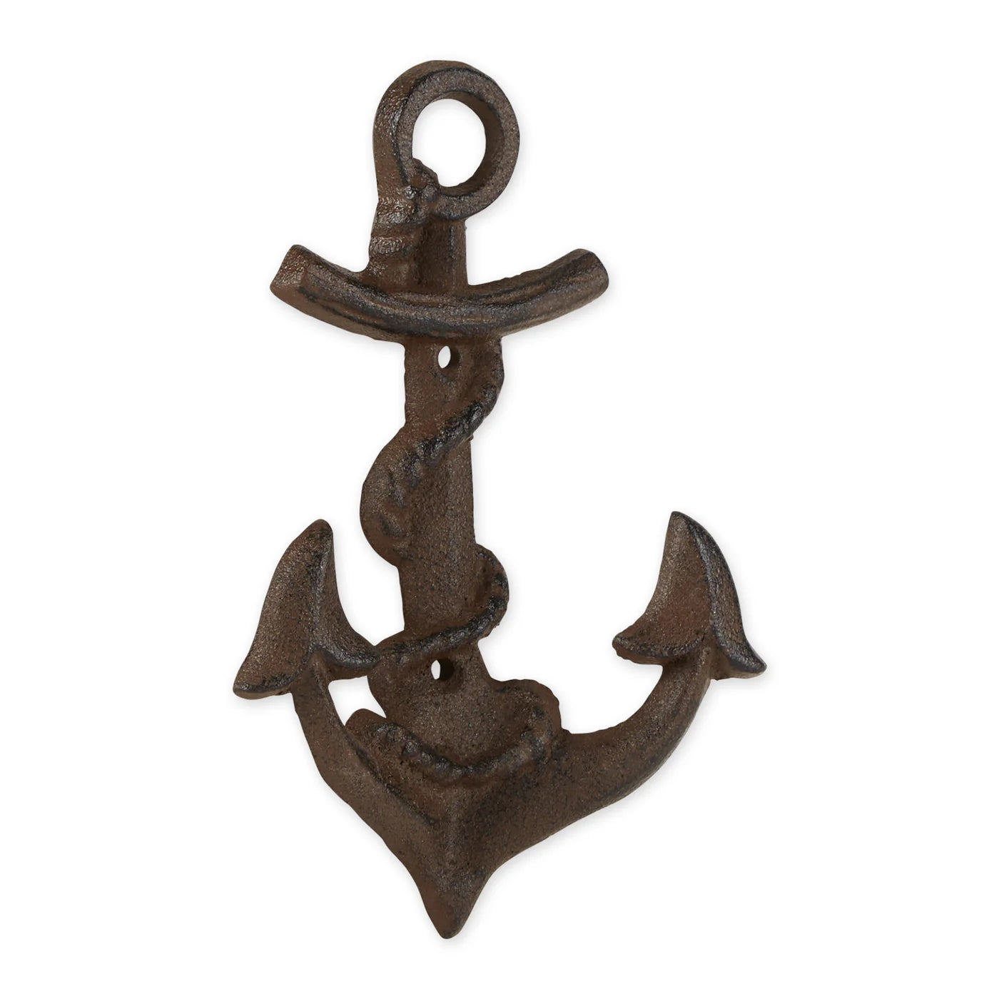 Cast Iron Anchor with Rope Wall Hooks Set of Two