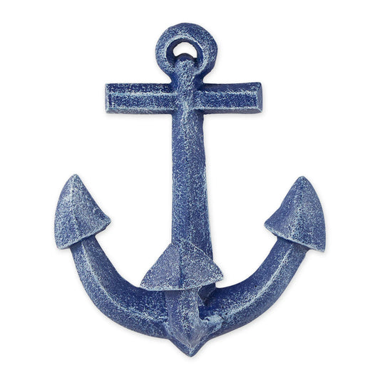 Cast Iron Blue Anchor Wall Hook