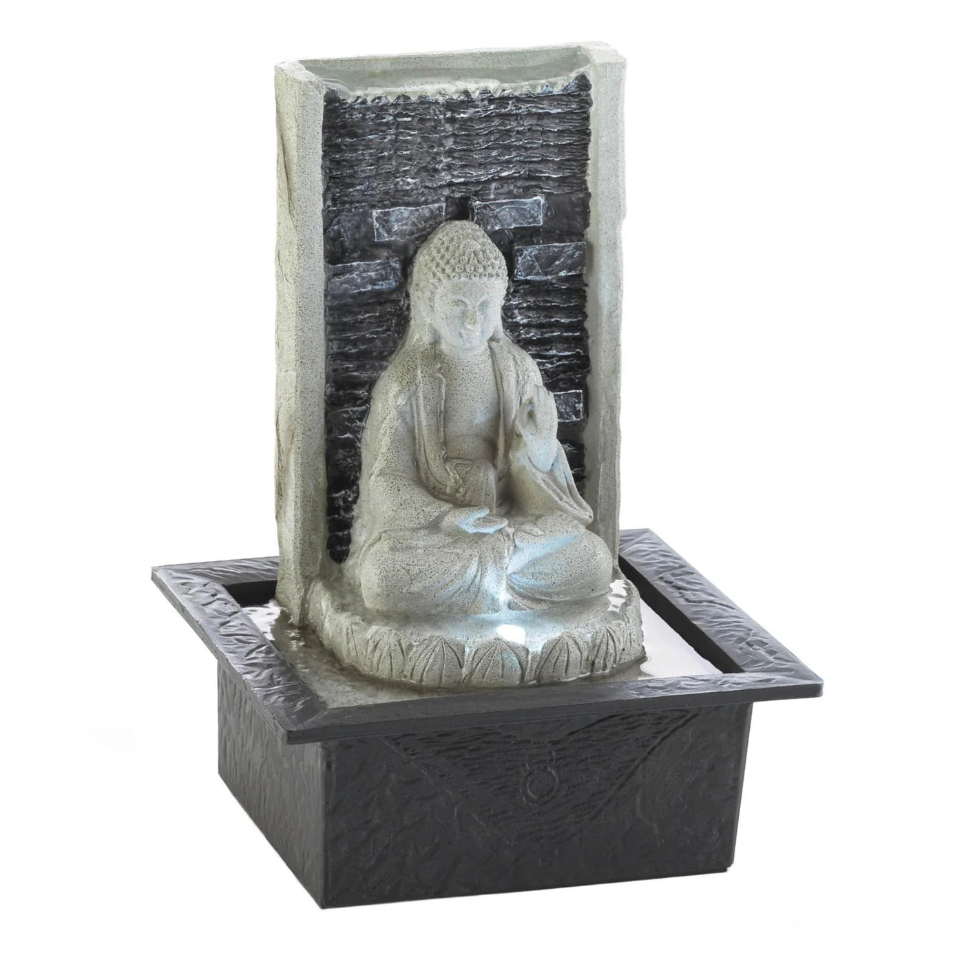 Buddha Cascading Lighted Tabletop Fountain