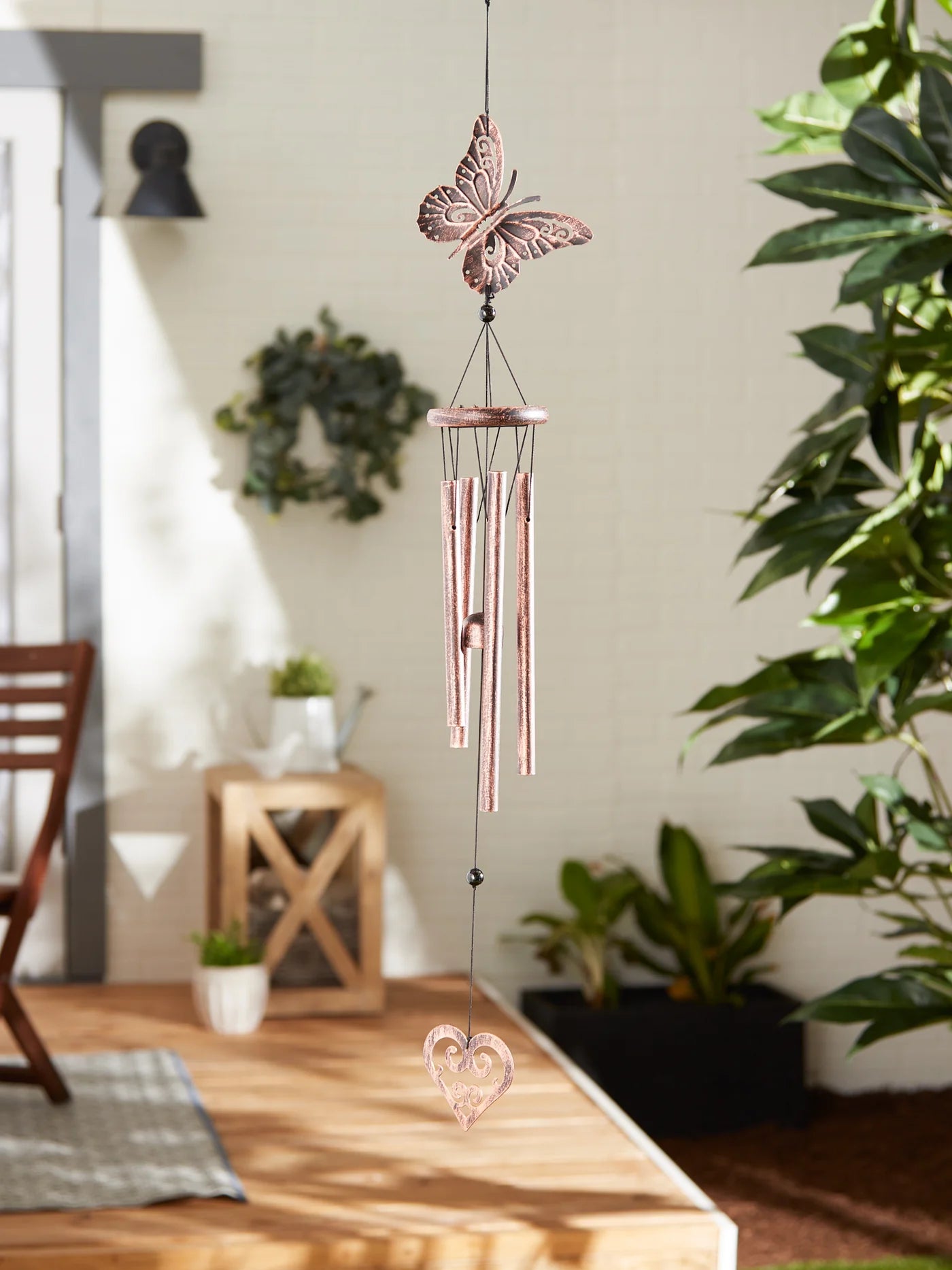 Butterfly and Heart Wind Chime