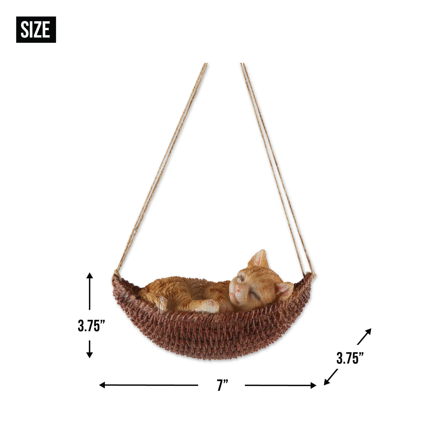 Napping Cat on Hammock Hanging Decoration