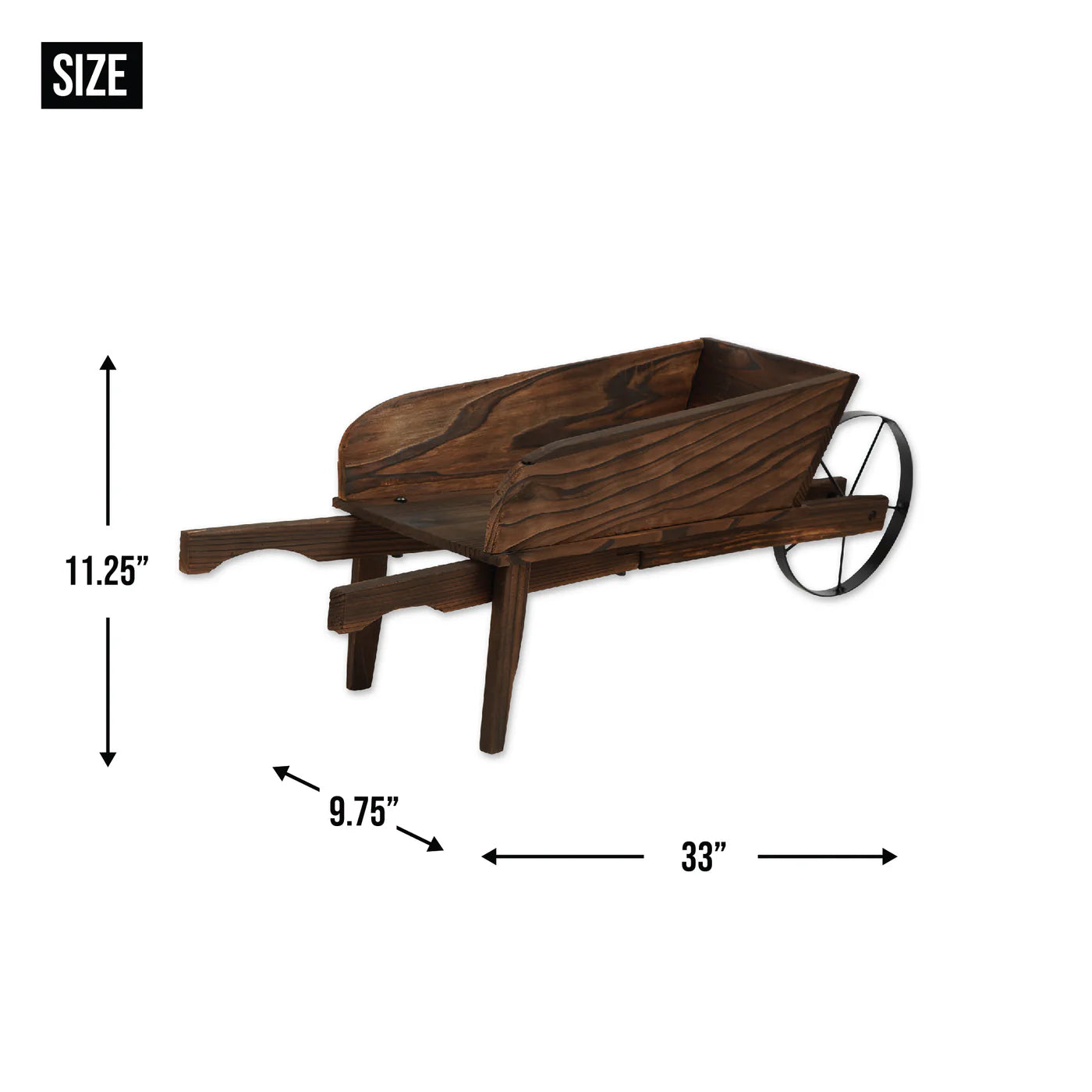 Fir Wood Country Flower Cart Planter