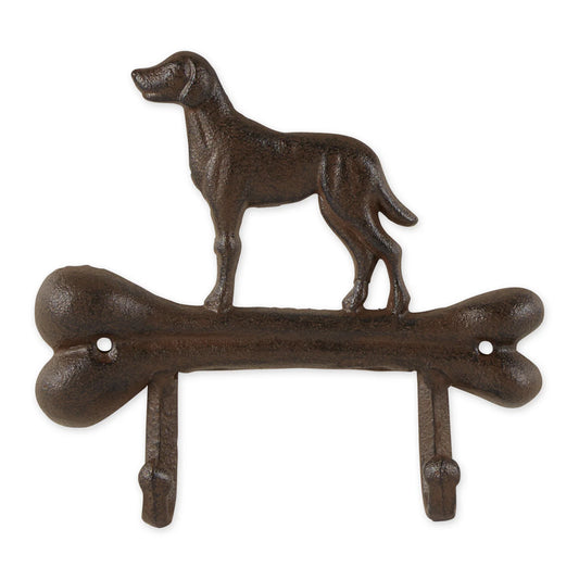 Cast Iron Dog with Bone Wall Hook