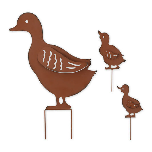 Iron Duck Family Garden Stakes