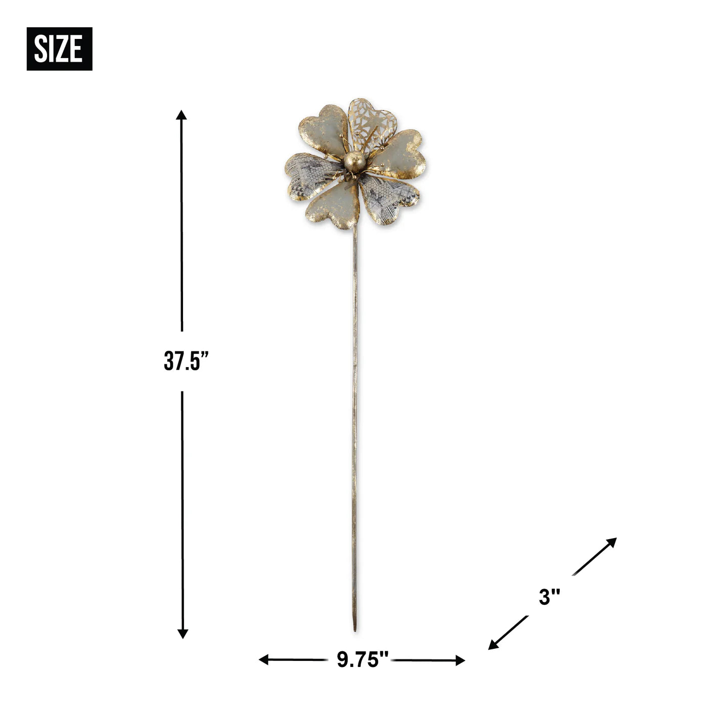 Iron Medium Flower Garden Stake