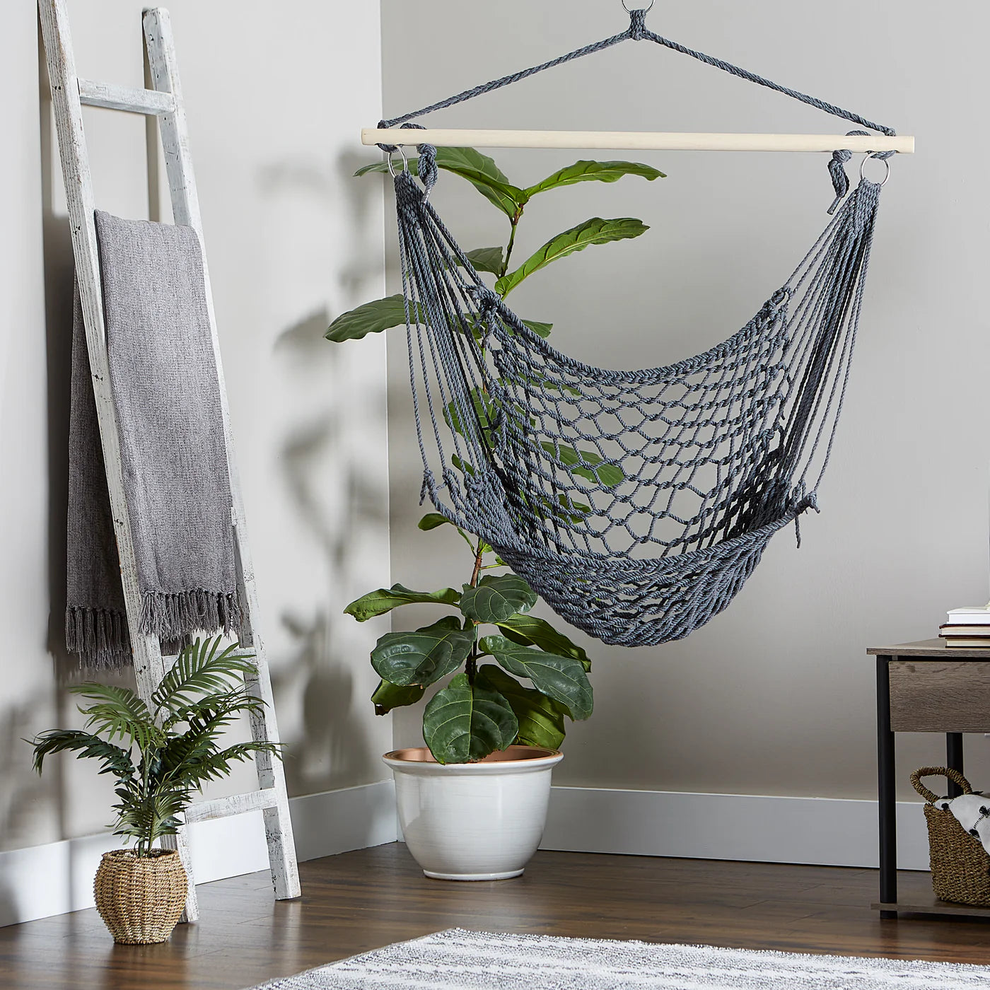 Gray Cotton Hammock Chair