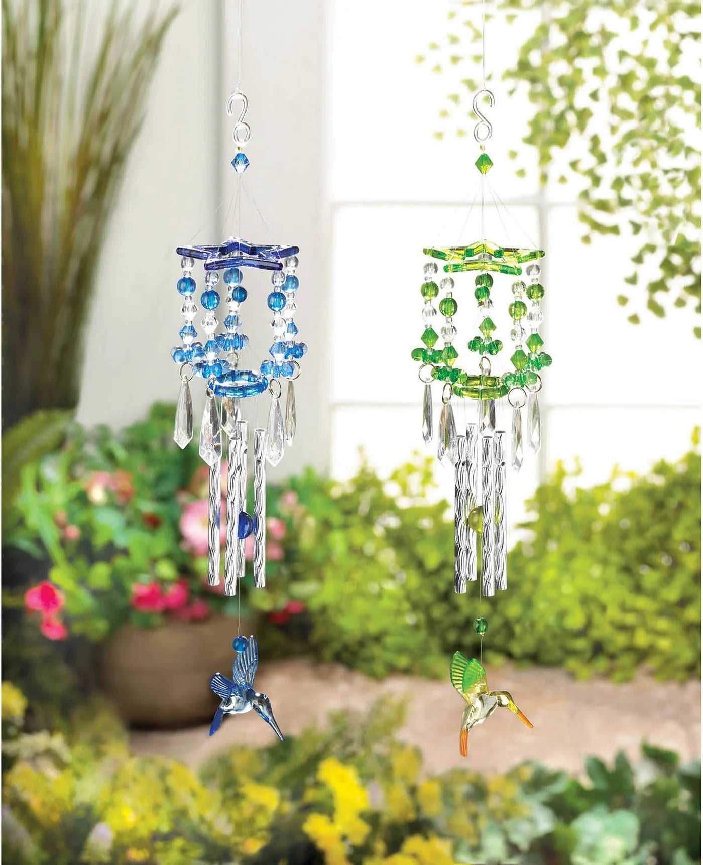 Green Hummingbird Wind Chime