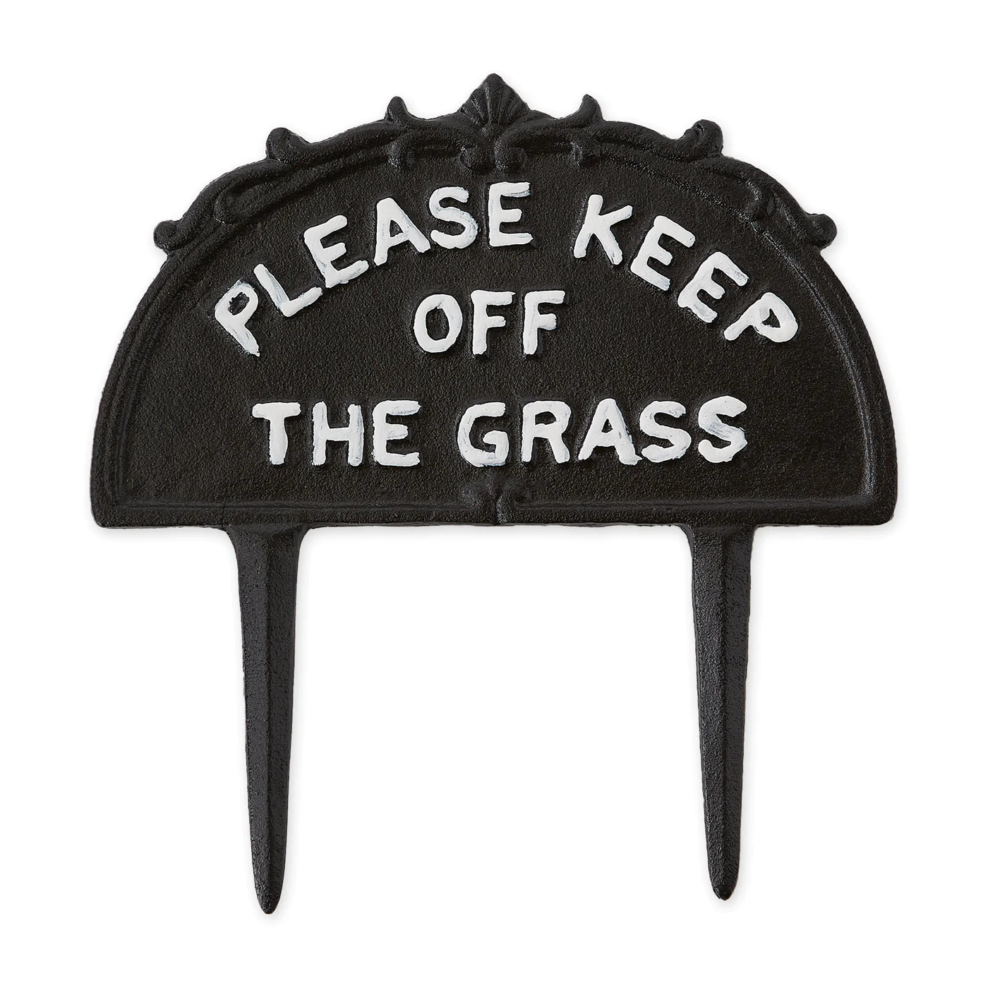 Iron "Please Keep Off the Grass" Garden Stake Sign