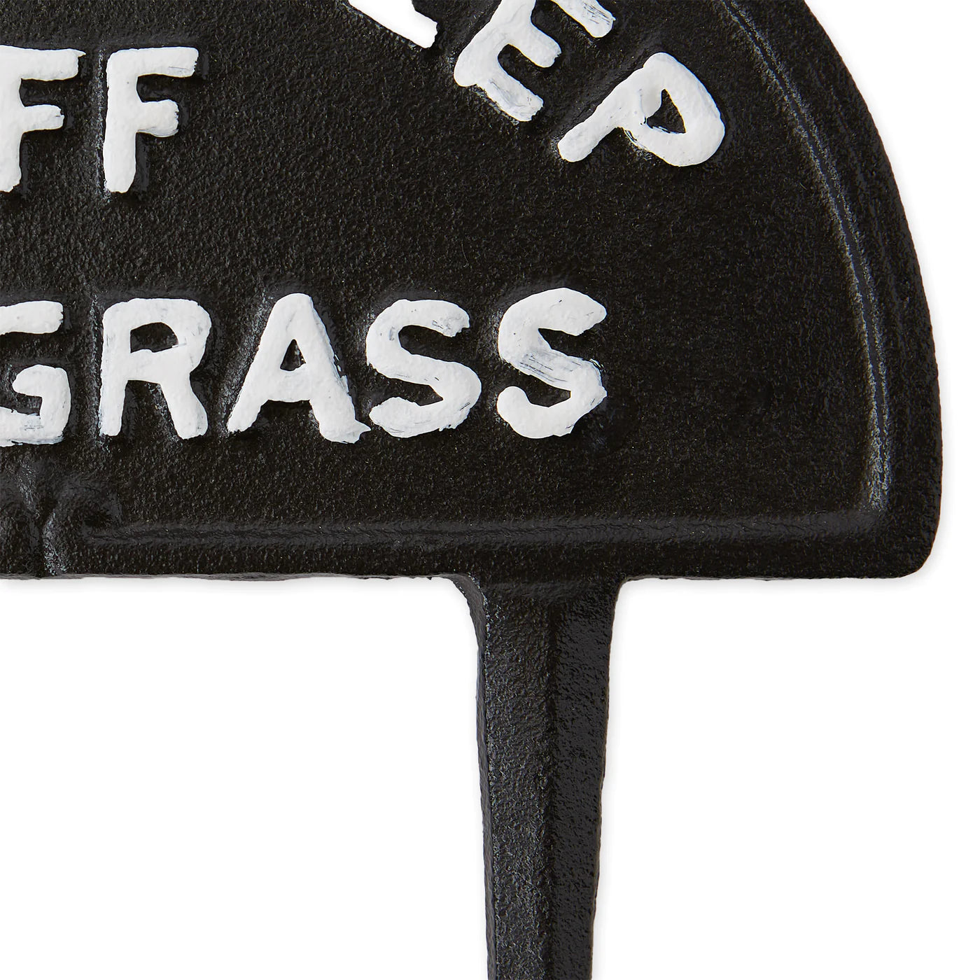 Iron "Please Keep Off the Grass" Garden Stake Sign