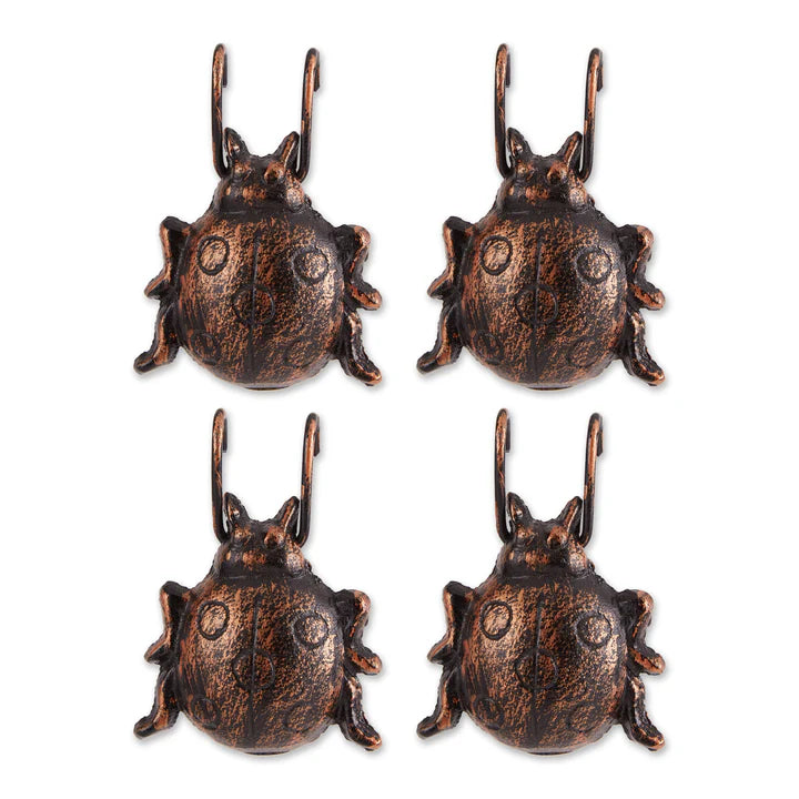 Ladybug Cast Iron Pot Hangers Set of 4