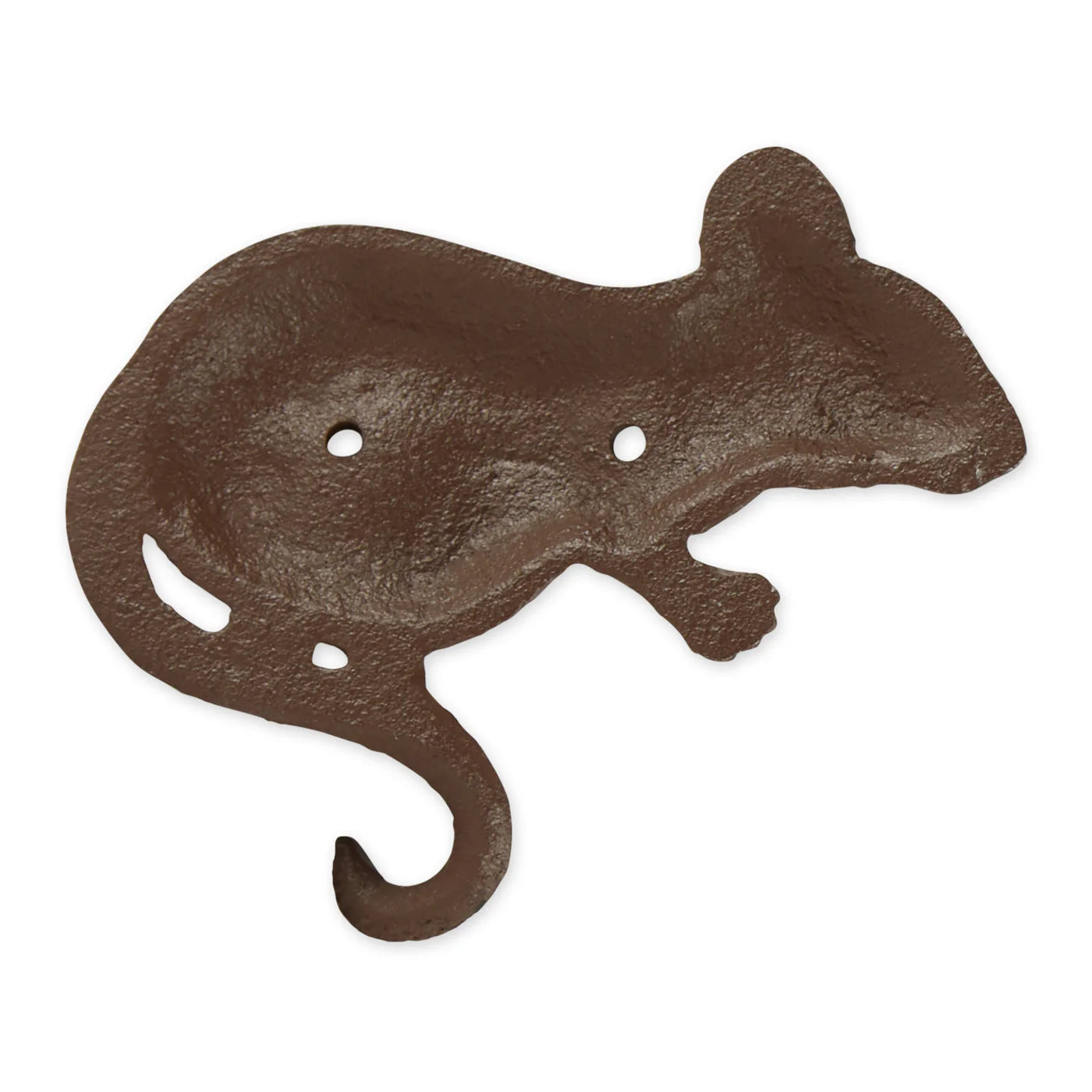 Cast Iron Mouse Wall Hooks Set of Two