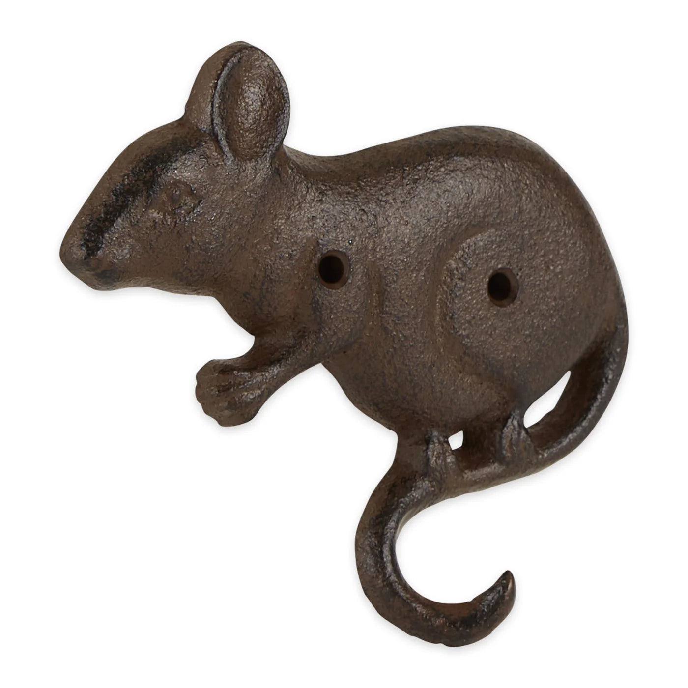 Cast Iron Mouse Wall Hooks Set of Two