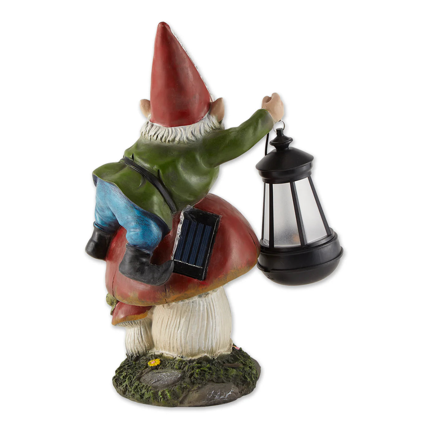 Gnome on a Mushroom Solar Statue