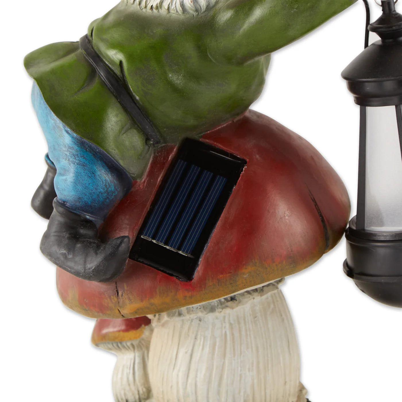 Gnome on a Mushroom Solar Statue