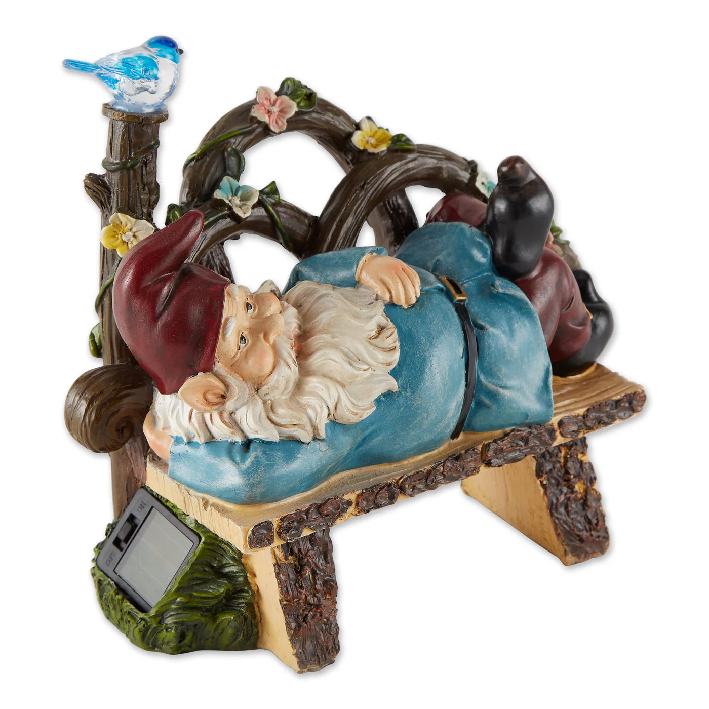 Afternoon Napping Gnome Solar Statue