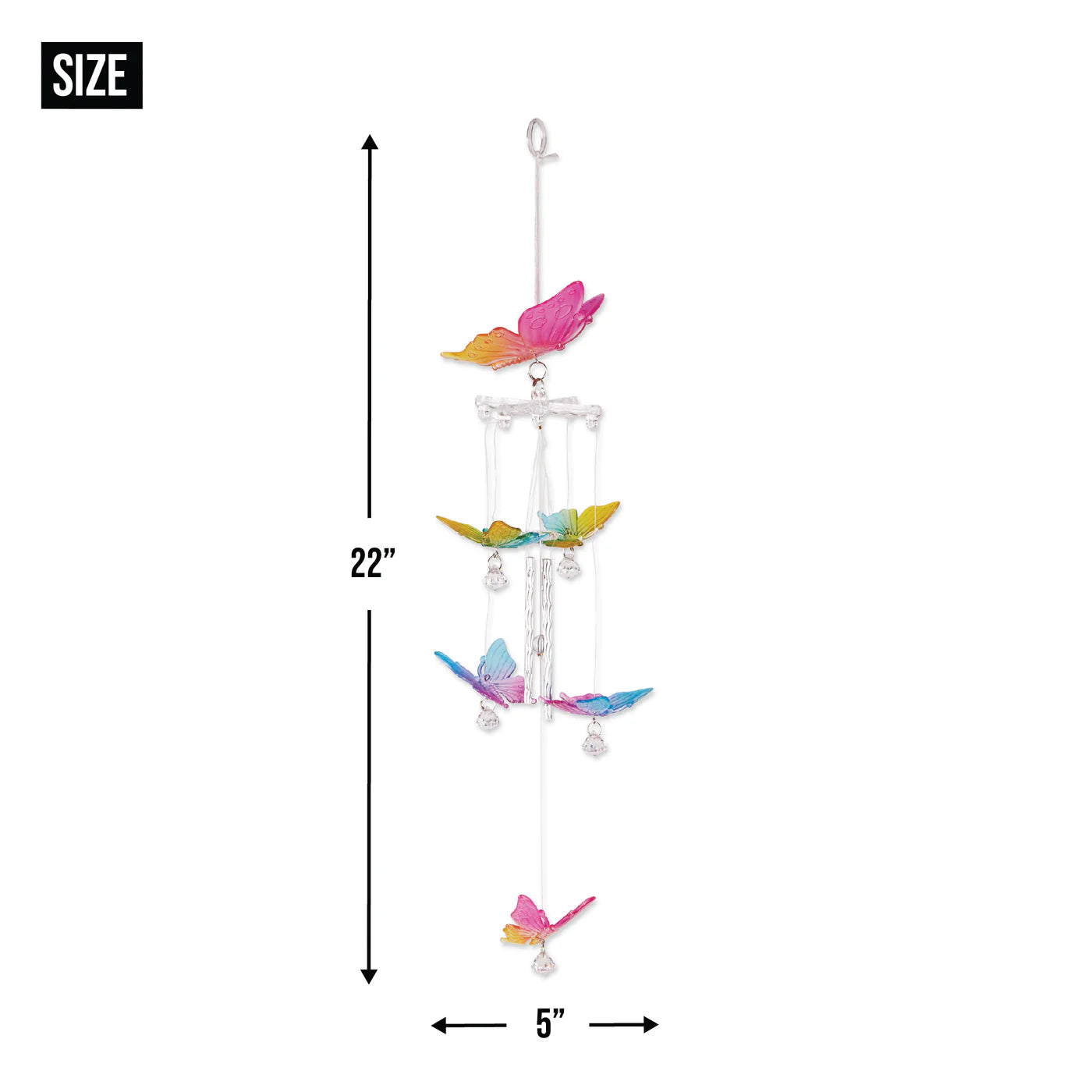 Rainbow Butterfly Wind Chime