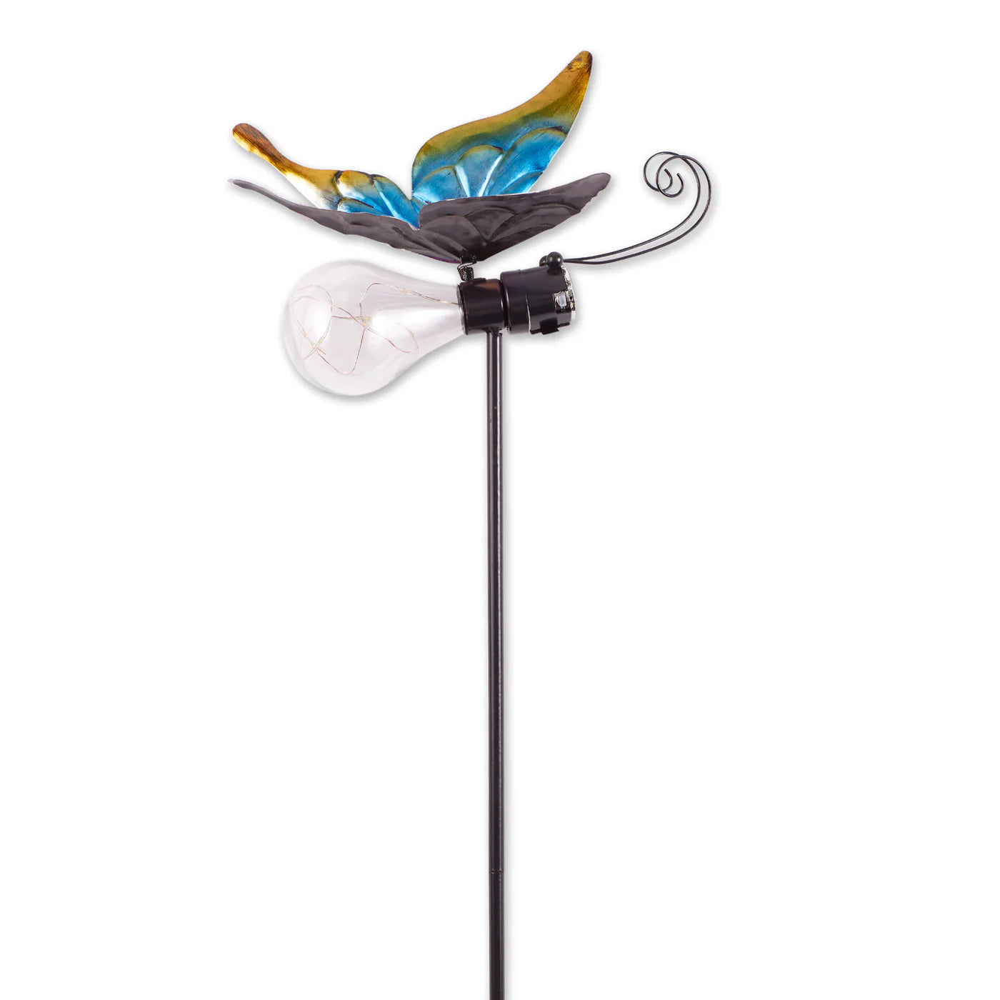 Iron Butterfly Glow Bug Solar Garden Stake