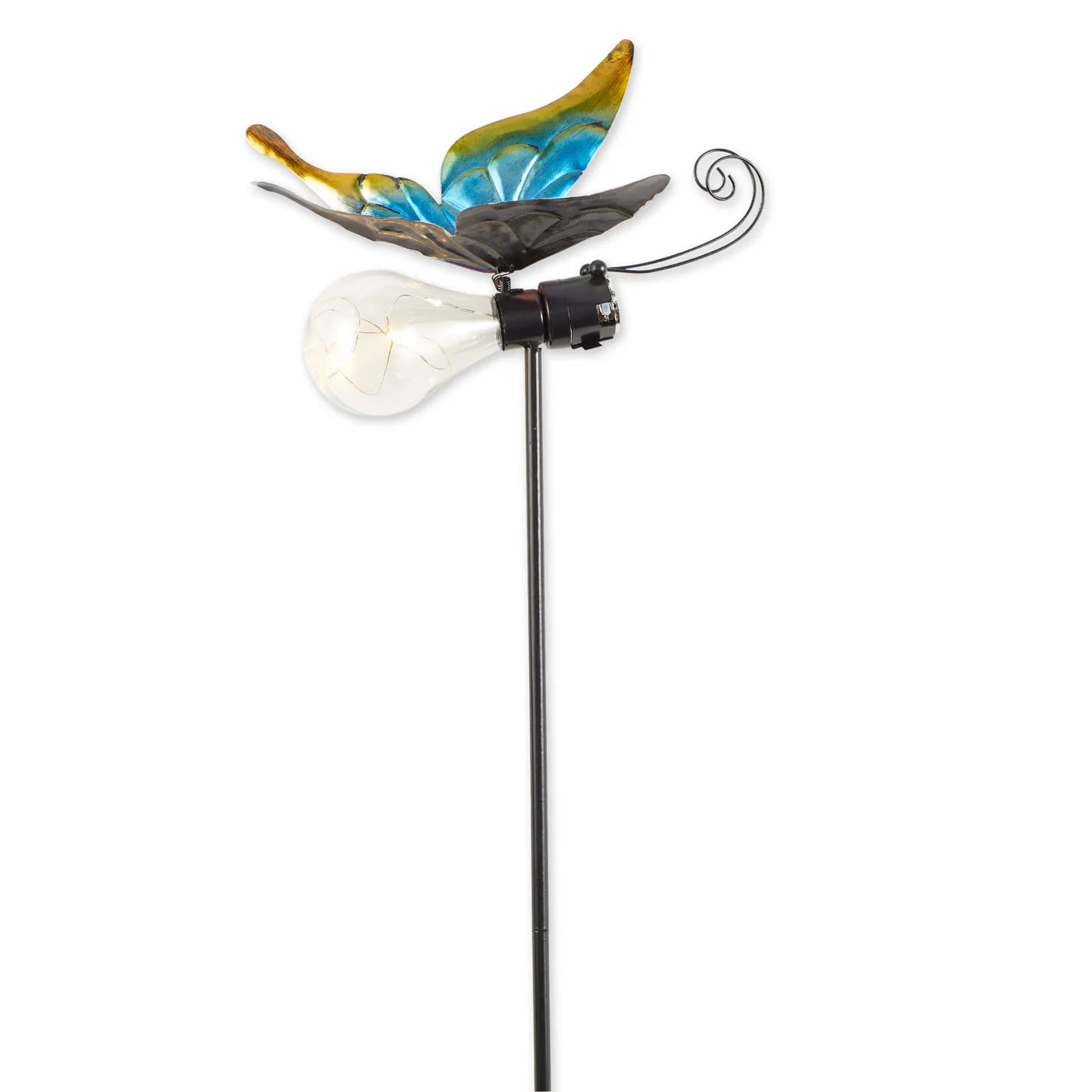 Iron Butterfly Glow Bug Solar Garden Stake