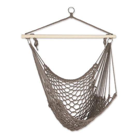 Stone Colored Cotton Hammock Chair