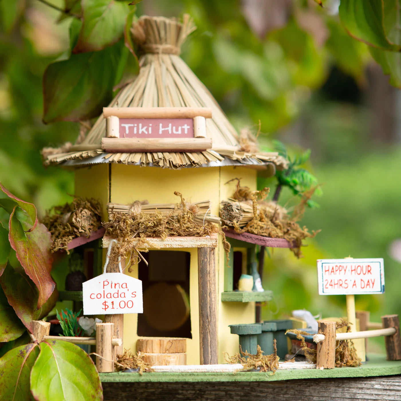 Tiki Hut Birdhouse