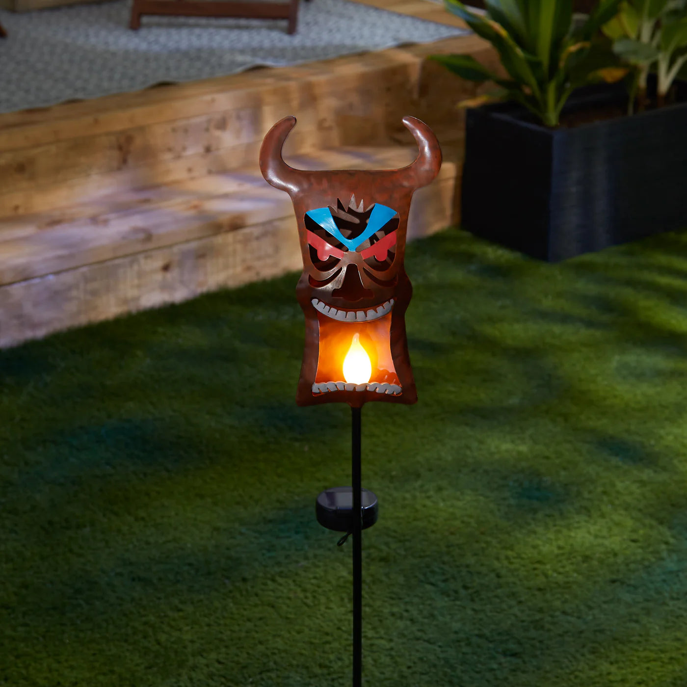 Iron Tiki-Auaha Solar Garden Stake