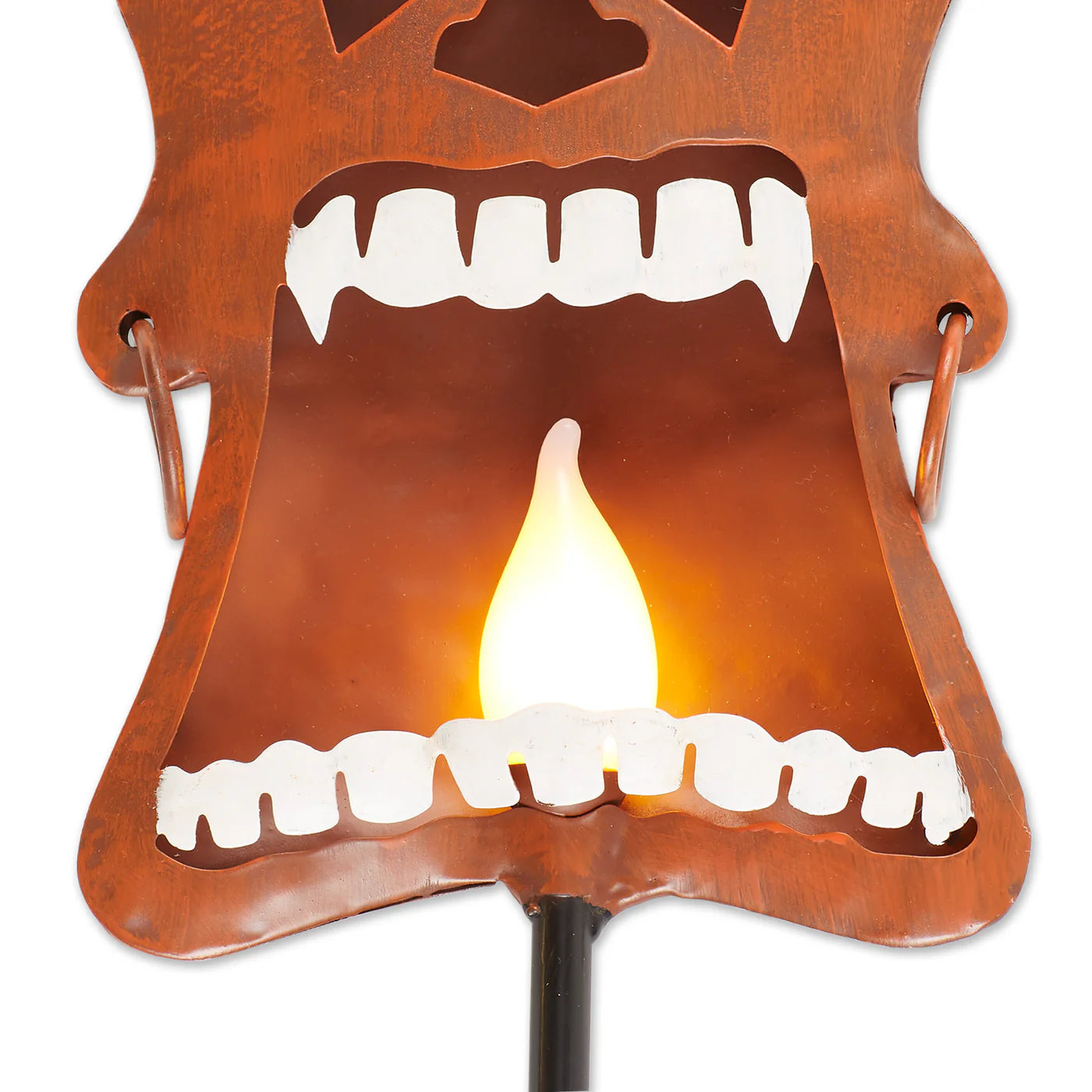 Iron Tiki-Tohua Solar Garden Stake