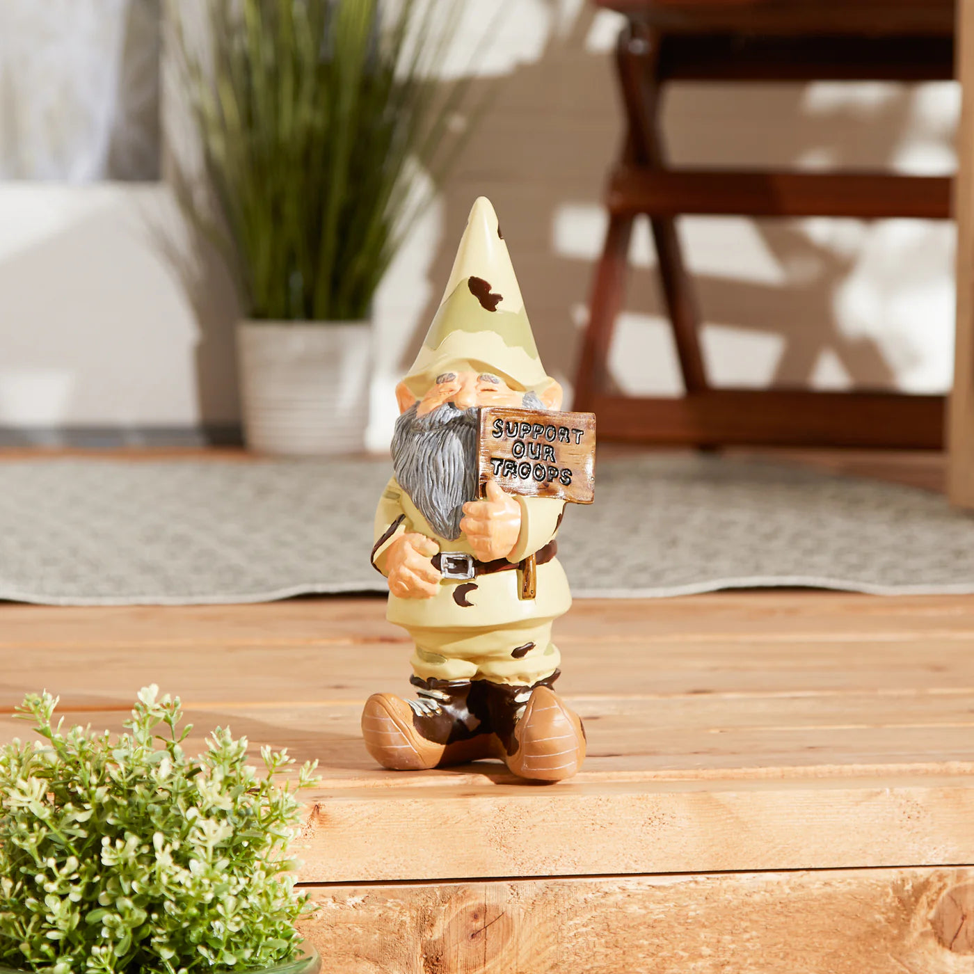 "Support Our Troops" Gnome Garden Figurine