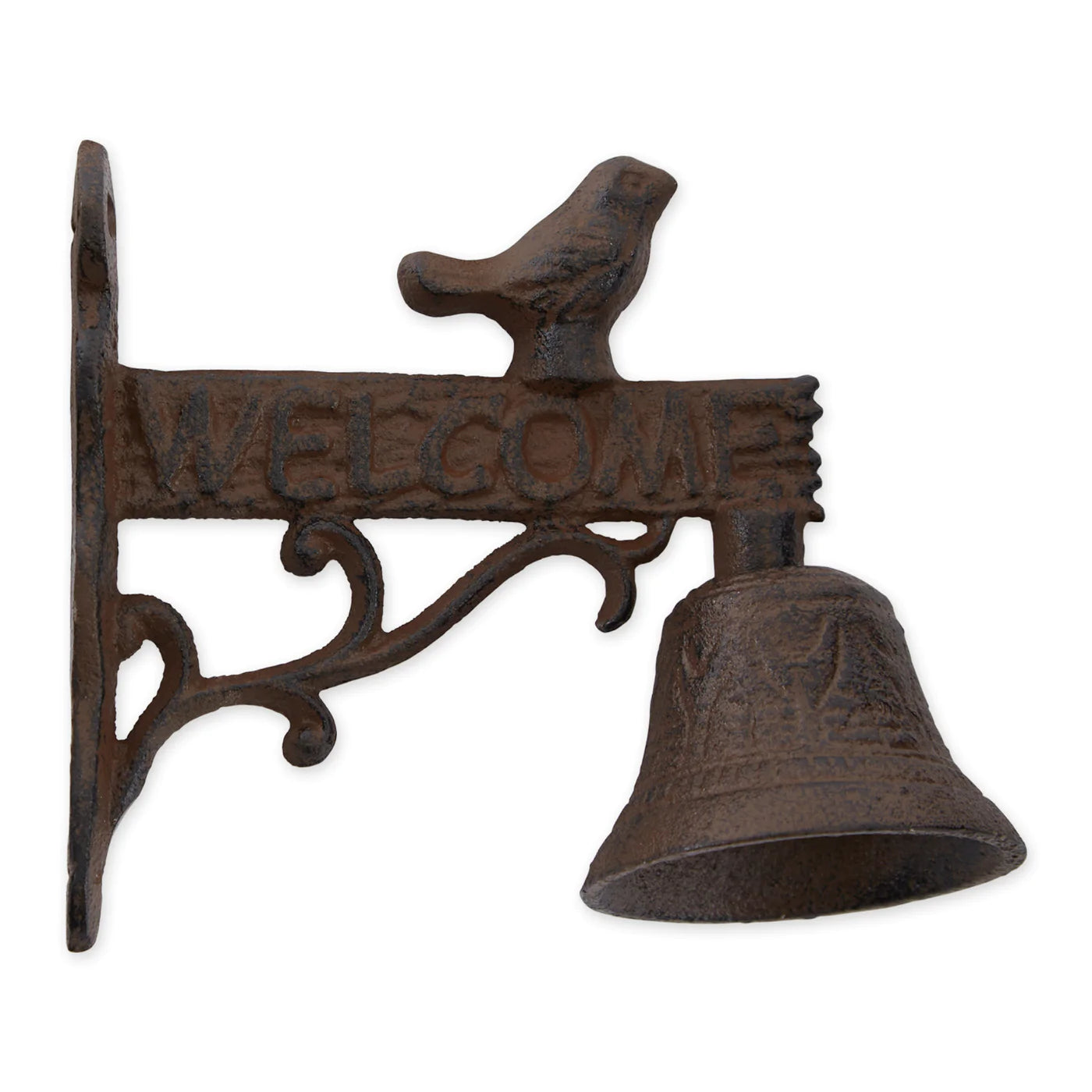 Welcome Sign with Bird Cast Iron Bell