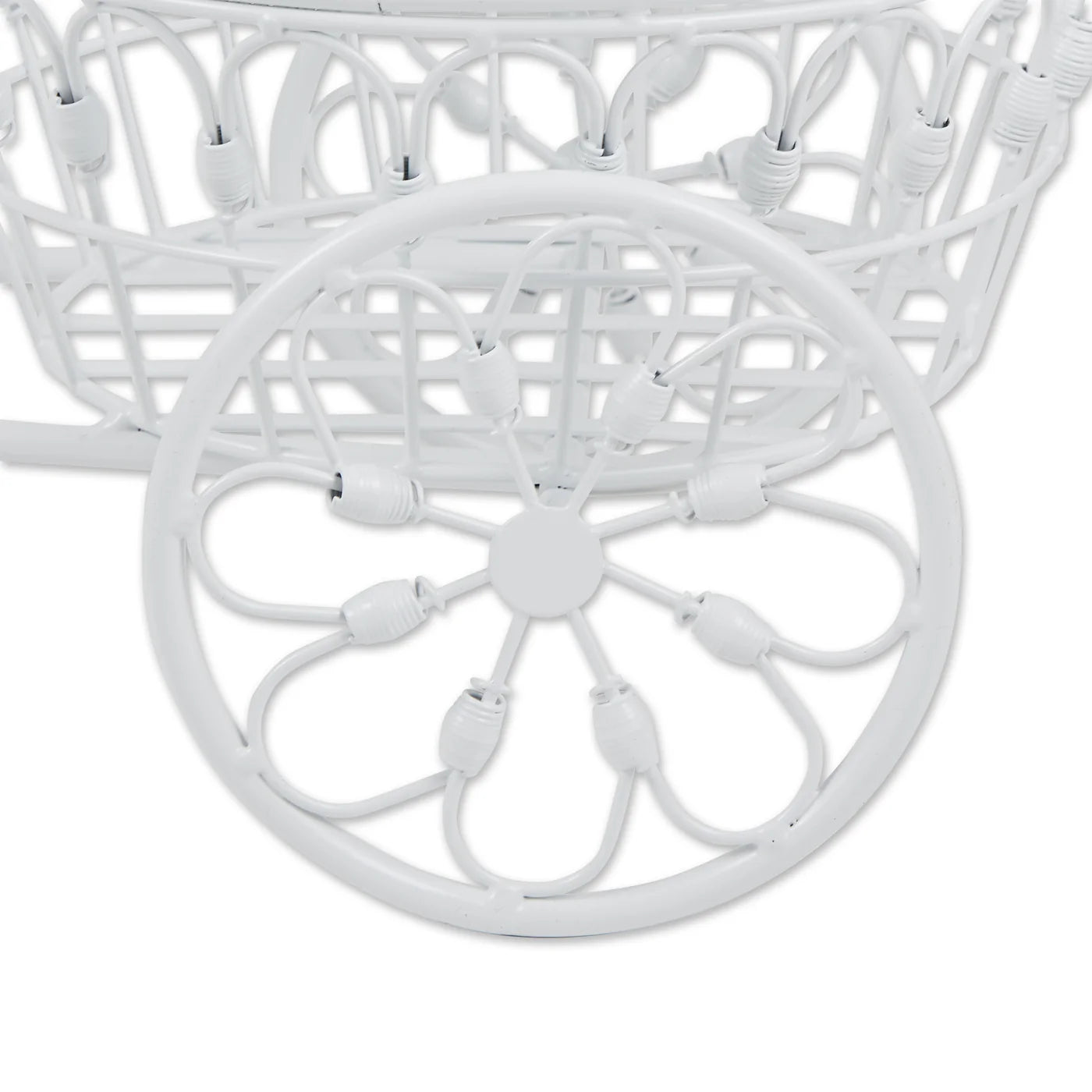 Iron White Bicycle Planter Stand