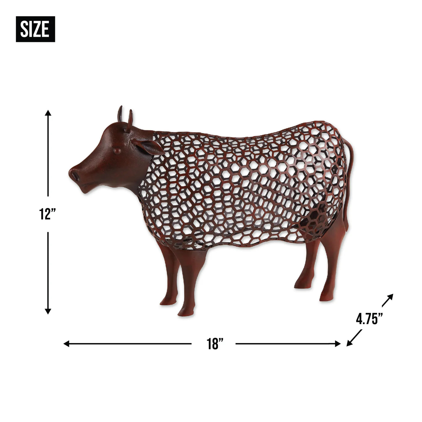 Iron Chicken Wire Cow Sculpture