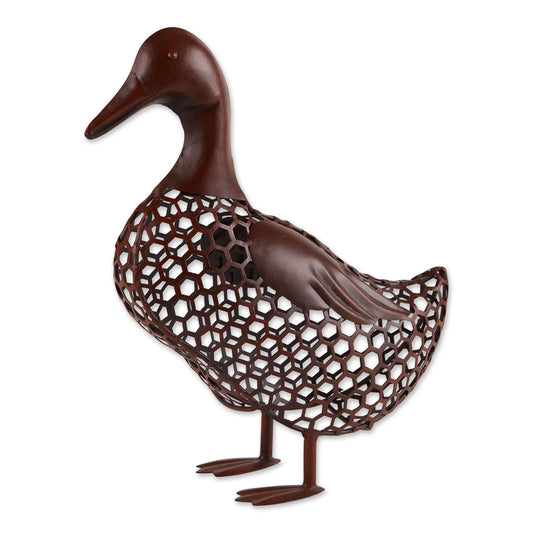 Iron Chicken Wire Duck Sculpture