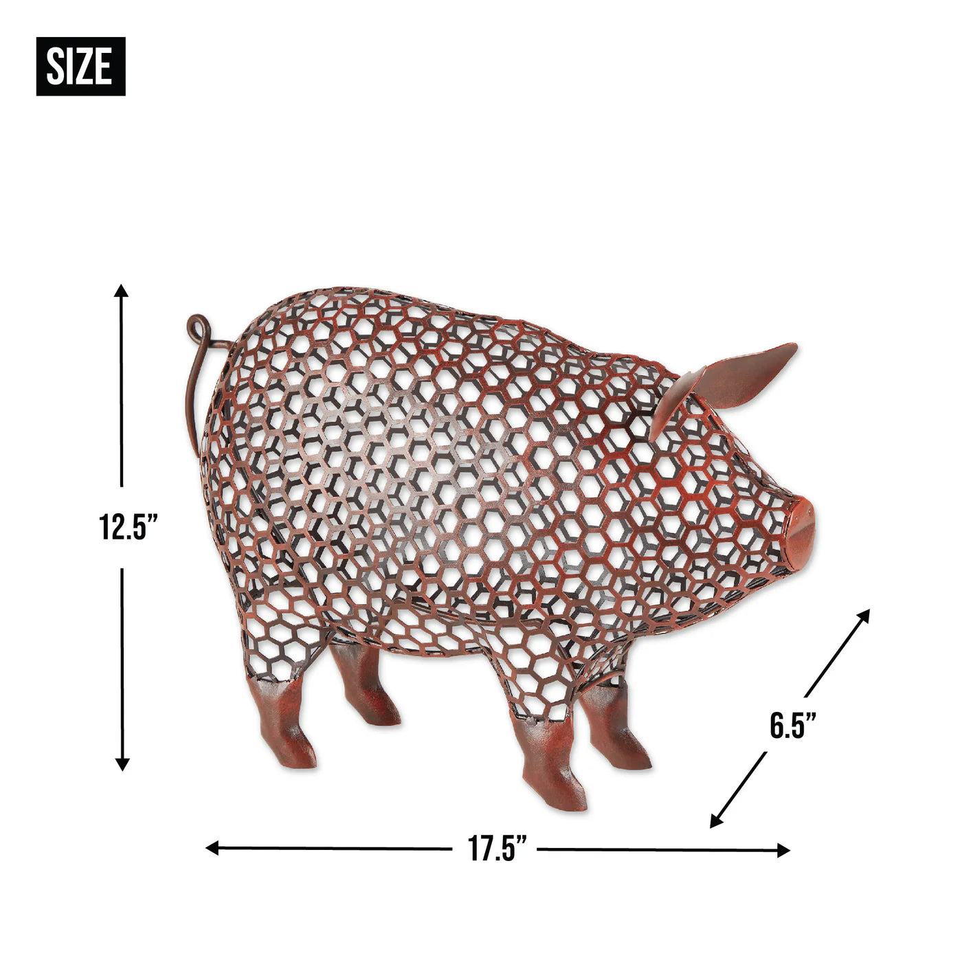 Iron Chicken Wire Pig Sculpture